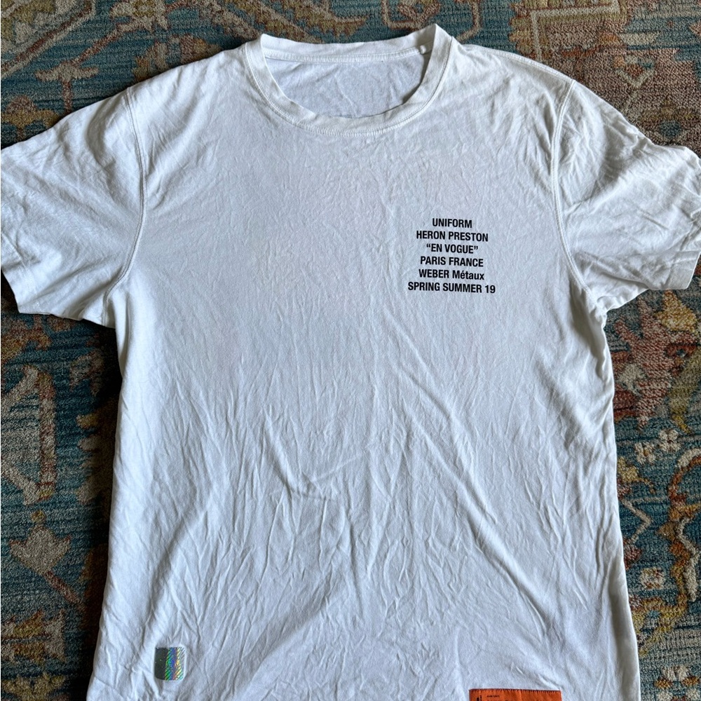Heron Preston White Short Sleeve Tee